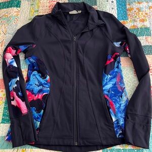 Athleta jacket medium navy and patterned